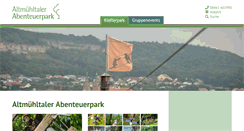 Desktop Screenshot of altmuehltaler-abenteuerpark.de
